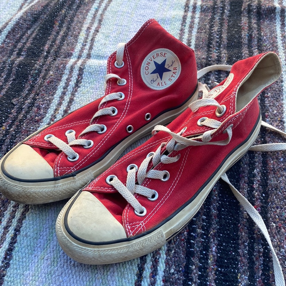 Red Converse High Tops
